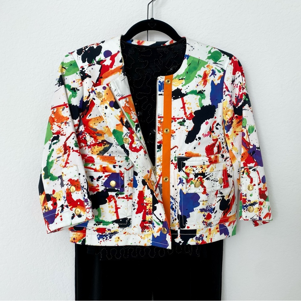 Bright water color women’s short jacket!